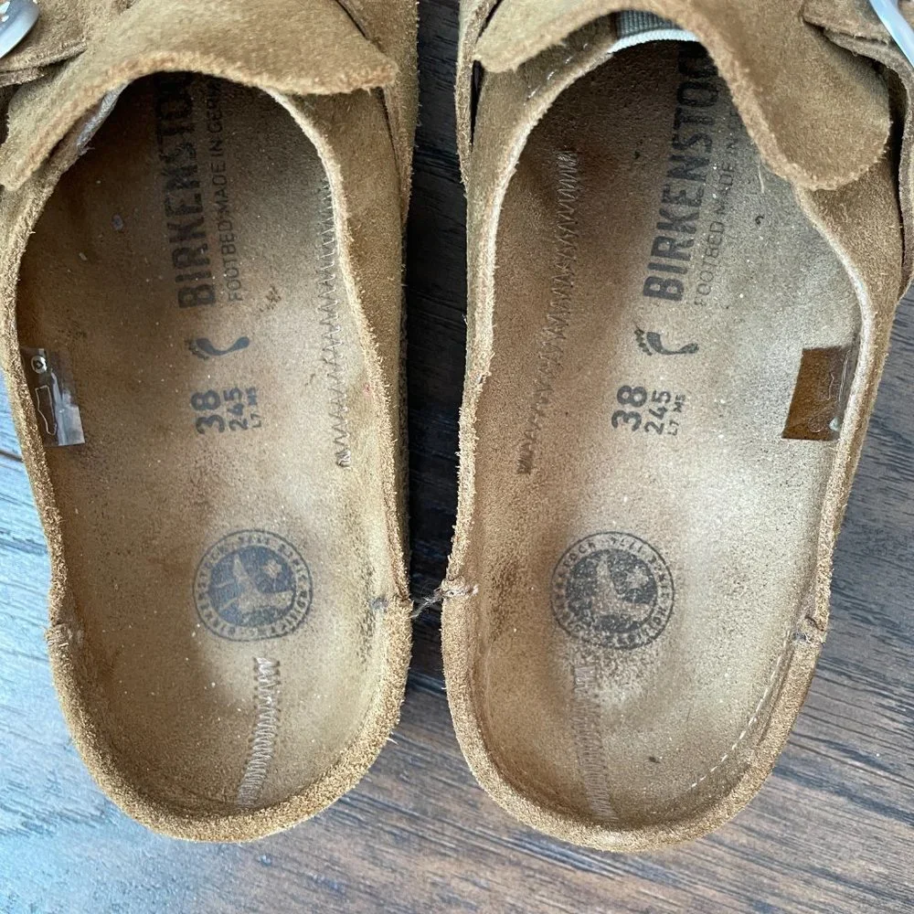 Birkenstock Brown Suede Mules - Picture 3 of 7